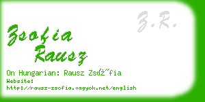 zsofia rausz business card